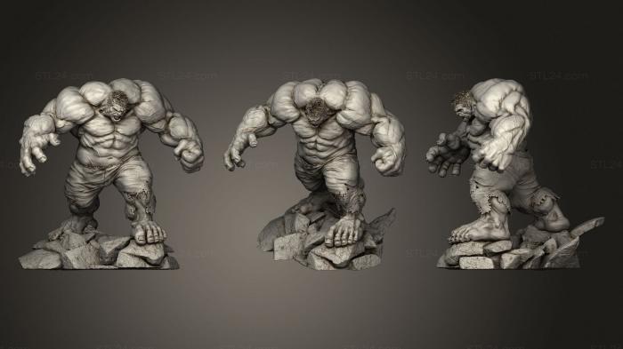 Figurines heroes, monsters and demons (Hulk, STKM_2709) 3D models for cnc