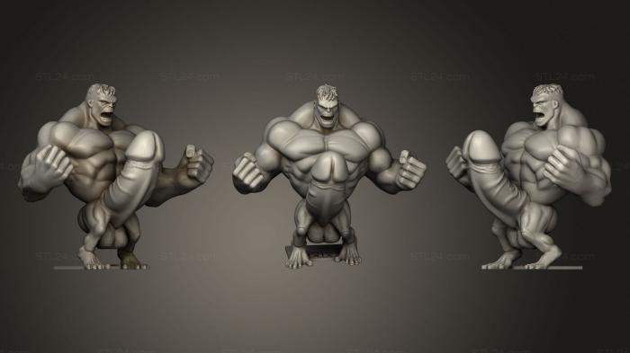 Figurines heroes, monsters and demons (Hulk Raging Boner 2, STKM_2716) 3D models for cnc