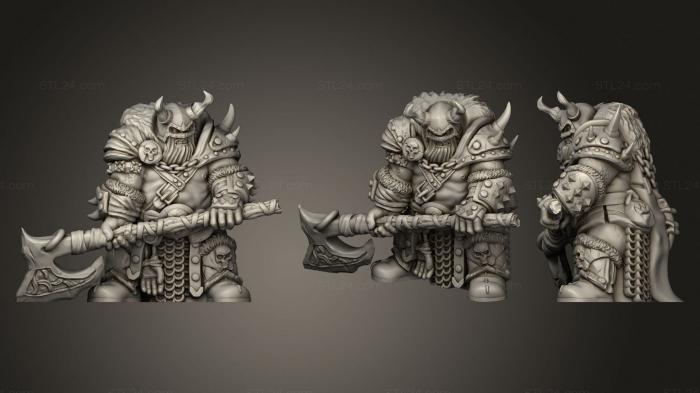 Figurines heroes, monsters and demons (Hulked barbarian, STKM_2723) 3D models for cnc