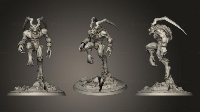 Figurines heroes, monsters and demons (Ifrit Fantasy VIII, STKM_2740) 3D models for cnc