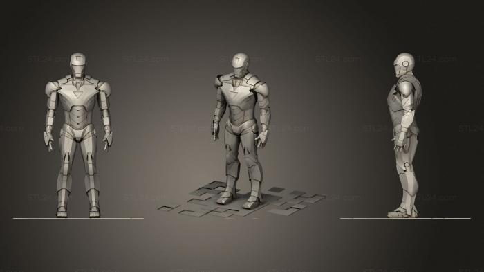 Статуэтки герои, монстры и демоны (Железный человек Марк 6, STKM_2759) 3D модель для ЧПУ станка