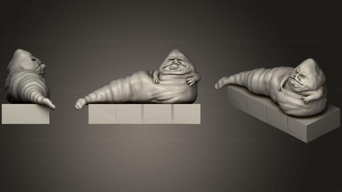 Figurines heroes, monsters and demons (Jabba The Hutt, STKM_2773) 3D models for cnc