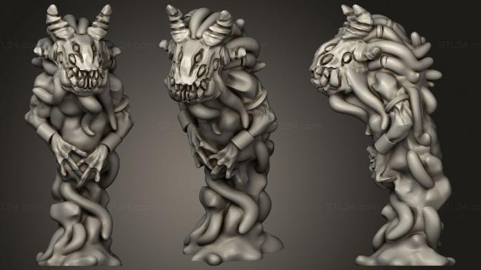 Статуэтки герои, монстры и демоны (Январское Демоническое Королевство, STKM_2785) 3D модель для ЧПУ станка
