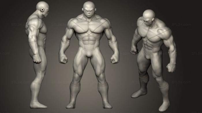 Статуэтки герои, монстры и демоны (Джирен из Dragon Ball, STKM_2800) 3D модель для ЧПУ станка