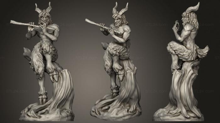 Статуэтки герои, монстры и демоны (Юнио 2020 Сатир, STKM_2813) 3D модель для ЧПУ станка