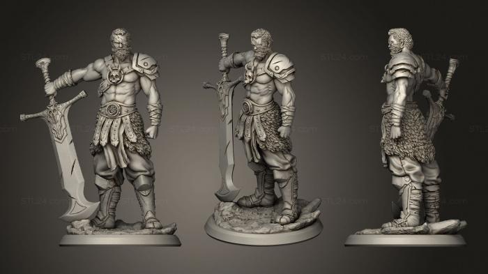 Figurines heroes, monsters and demons (Kabel The Swordsman, STKM_2818) 3D models for cnc
