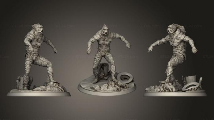 Figurines heroes, monsters and demons (Lagoon Monster, STKM_2869) 3D models for cnc