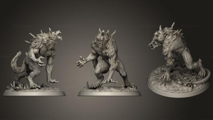 Figurines heroes, monsters and demons (Werewolf, STKM_2907) 3D models for cnc