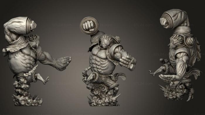 Figurines heroes, monsters and demons (Luffy gear 4 2, STKM_2911) 3D models for cnc