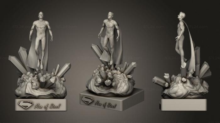 Статуэтки герои, монстры и демоны (Человек из стали, STKM_2934) 3D модель для ЧПУ станка