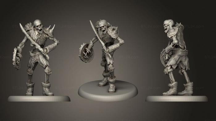 Figurines heroes, monsters and demons (Man Skeleton, STKM_2935) 3D models for cnc