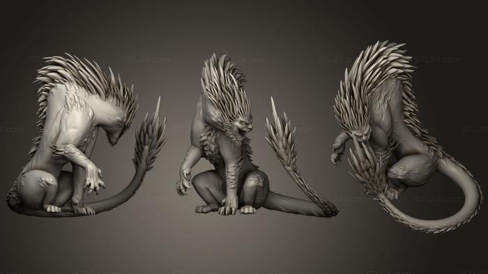 Figurines heroes, monsters and demons (MANTICORA, STKM_2941) 3D models for cnc