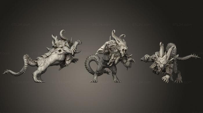 Figurines heroes, monsters and demons (Manticore 456, STKM_2942) 3D models for cnc