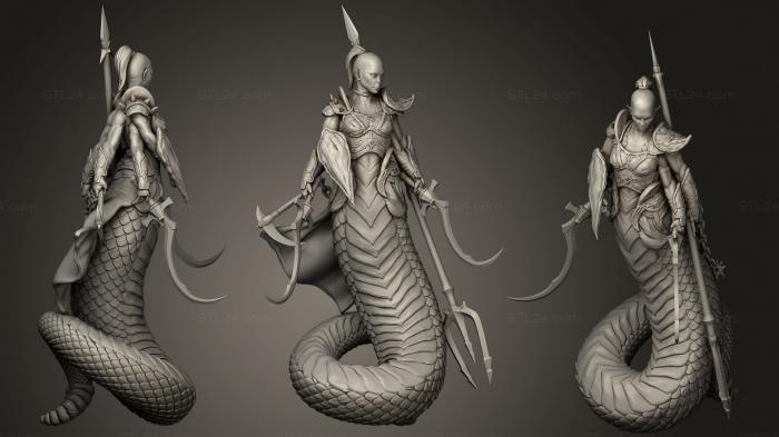 Figurines heroes, monsters and demons (Marilith Tabletop Miniature, STKM_2947) 3D models for cnc