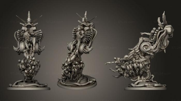 Статуэтки герои, монстры и демоны (Скульптура Марвел Альтрон, STKM_2969) 3D модель для ЧПУ станка
