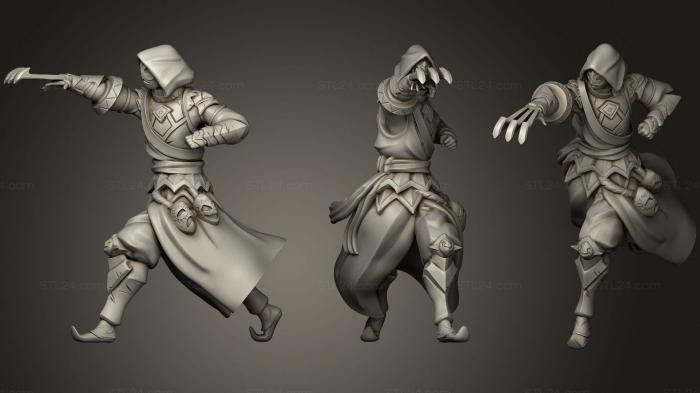 Figurines heroes, monsters and demons (Masked Assassin Claw 33, STKM_2972) 3D models for cnc