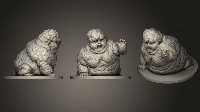 Figurines heroes, monsters and demons (Medieval Barrows, STKM_2989) 3D models for cnc