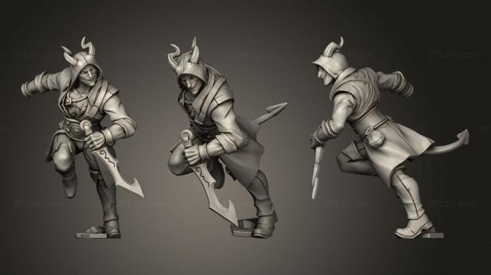 Figurines heroes, monsters and demons (Mezzalfiend Trickster Male Assassin, STKM_3004) 3D models for cnc