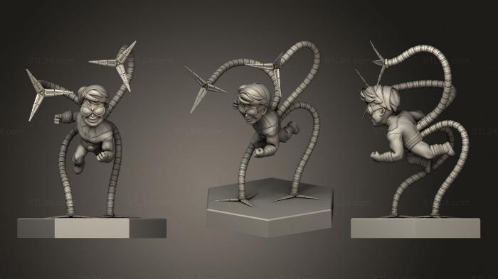 Статуэтки герои, монстры и демоны (Мини-Док-Служитель Окк Шесть 1, STKM_3017) 3D модель для ЧПУ станка
