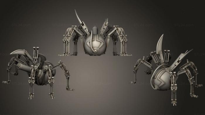 Figurines heroes, monsters and demons (Mini Forge Steampunk Spider, STKM_3019) 3D models for cnc
