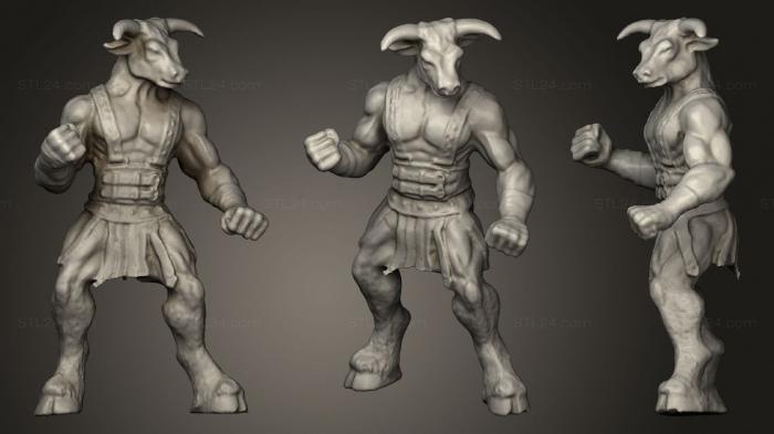Figurines heroes, monsters and demons (Minotaur (1), STKM_3023) 3D models for cnc