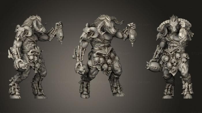 Figurines heroes, monsters and demons (Minotauro Full BB 60mm, STKM_3029) 3D models for cnc