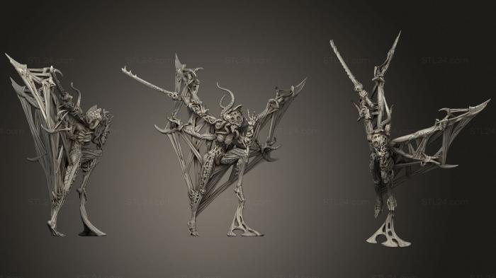 Статуэтки герои, монстры и демоны (Владычица мрака, STKM_3032) 3D модель для ЧПУ станка