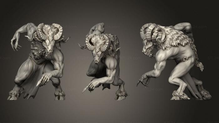 Figurines heroes, monsters and demons (Monster 1, STKM_3045) 3D models for cnc