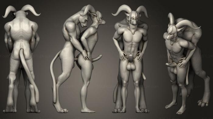 Статуэтки герои, монстры и демоны (Чудовищный секс, STKM_3049) 3D модель для ЧПУ станка