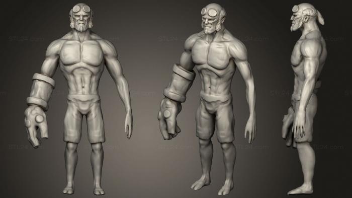 Статуэтки герои, монстры и демоны (Монстр с крабьей рукой, STKM_3051) 3D модель для ЧПУ станка