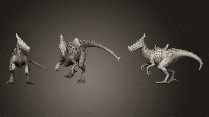Figurines heroes, monsters and demons (Mount Creature, STKM_3068) 3D models for cnc
