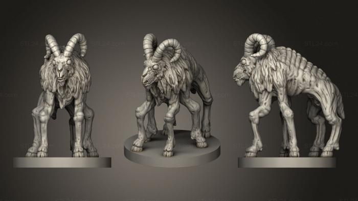 Figurines heroes, monsters and demons (Mutated Goat, STKM_3077) 3D models for cnc
