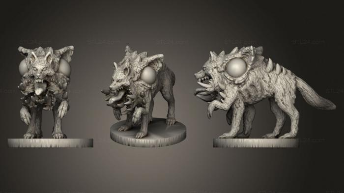 Figurines heroes, monsters and demons (Mutated Wolf, STKM_3078) 3D models for cnc
