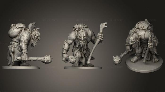 Figurines heroes, monsters and demons (Mystic Troll, STKM_3081) 3D models for cnc