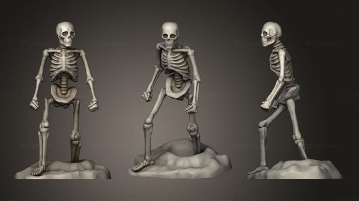 Figurines heroes, monsters and demons (Necromancer And Skeleton Miniatures, STKM_3100) 3D models for cnc
