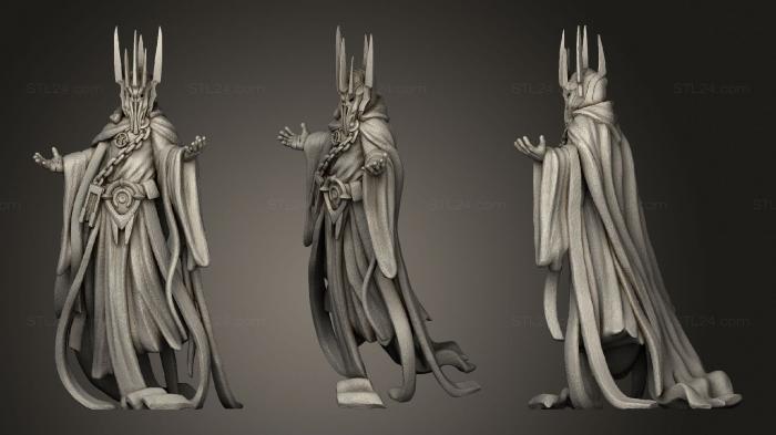 Figurines heroes, monsters and demons (Necromancer, STKM_3102) 3D models for cnc