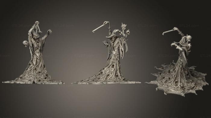 Статуэтки герои, монстры и демоны (Некромонгус И Его Создания Из Потустороннего Мира, STKM_3103) 3D модель для ЧПУ станка