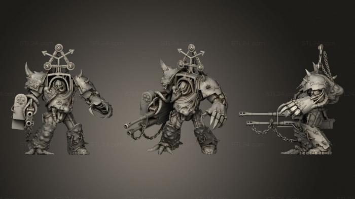 Figurines heroes, monsters and demons (Nurggle Chaos Terminator, STKM_3136) 3D models for cnc