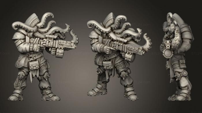 Figurines heroes, monsters and demons (Octogrunge From Wasteland, STKM_3147) 3D models for cnc