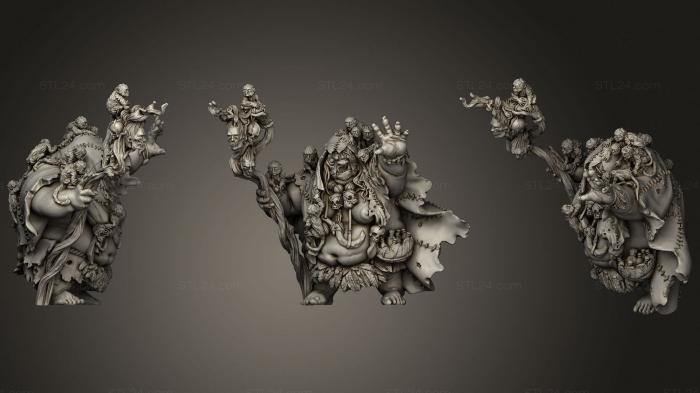 Статуэтки герои, монстры и демоны (Людоеды Шушака, Ведьма из Джунглей, STKM_3161) 3D модель для ЧПУ станка
