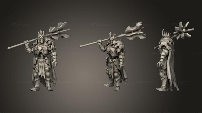 Figurines heroes, monsters and demons (Okharon undead warrior king, STKM_3162) 3D models for cnc