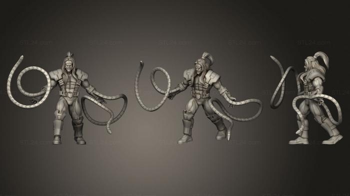 Статуэтки герои, монстры и демоны (ОМЕГА КРАСНЫЙ А, STKM_3175) 3D модель для ЧПУ станка