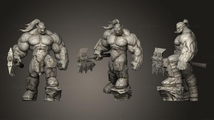 Figurines heroes, monsters and demons (Orc Champion, STKM_3185) 3D models for cnc