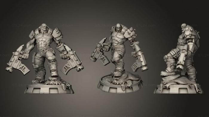 Figurines heroes, monsters and demons (Orc Cyborg, STKM_3186) 3D models for cnc