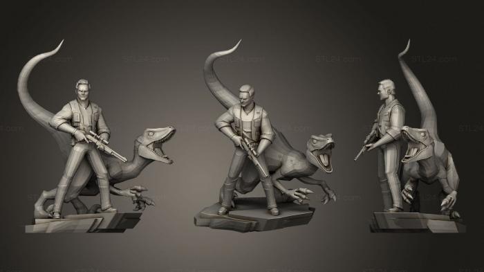 Figurines heroes, monsters and demons (Owen Blue2, STKM_3201) 3D models for cnc