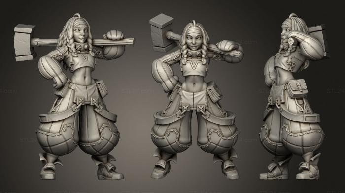 Figurines heroes, monsters and demons (Phoebe (monster hunting engineer), STKM_3225) 3D models for cnc