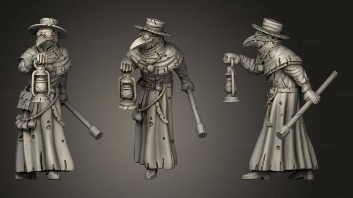 Figurines heroes, monsters and demons (Plague Doctor, STKM_3232) 3D models for cnc