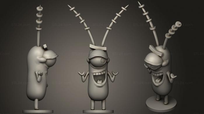 Figurines heroes, monsters and demons (Plankton Sculpture, STKM_3238) 3D models for cnc