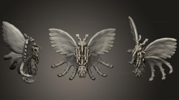 Статуэтки герои, монстры и демоны (Ядовитая Бабочка, STKM_3251) 3D модель для ЧПУ станка