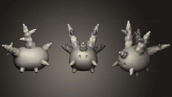 Figurines heroes, monsters and demons (Pokemon Galarian Corsola, STKM_3256) 3D models for cnc